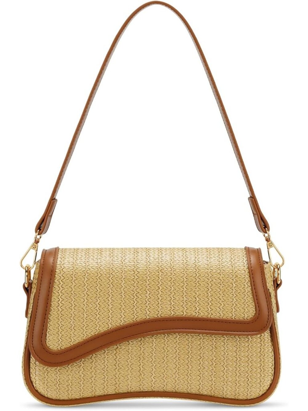 Women's A-Khaki Small Clutch Purses Cute Hobo Imported Handbag Shoulder Bag